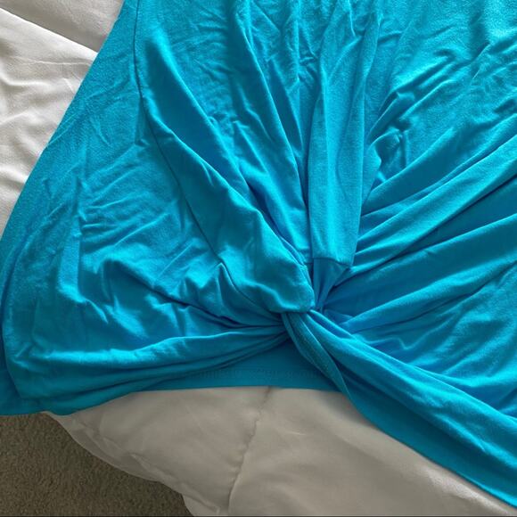 Pre-loved, VENUS Knot Teal Blue Tunic Shirt Top, Size Extra Large XL - Picture 2 of 3